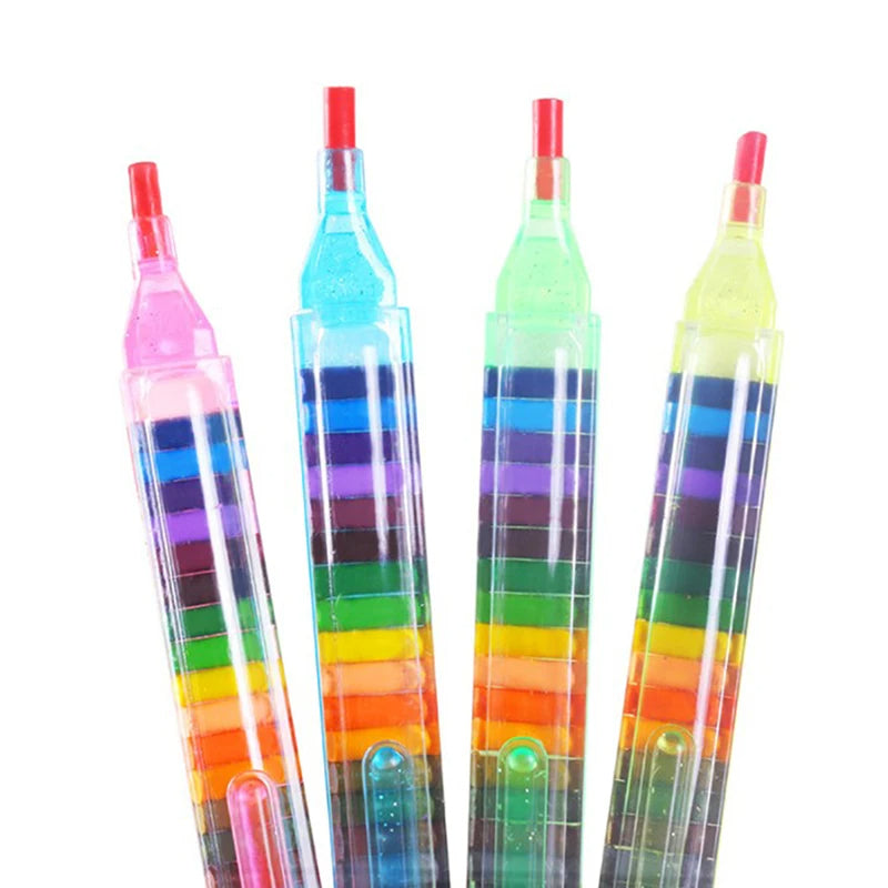 20-in-1 Stacking Crayons Pencil – Fun, Creative, and Colorful - Univelve