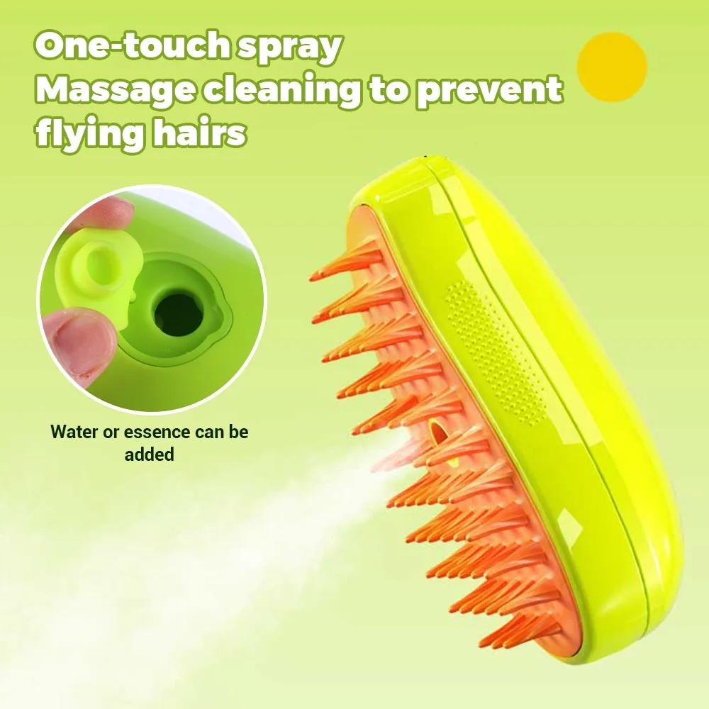 3-in-1 Steamy Pet Grooming Brush