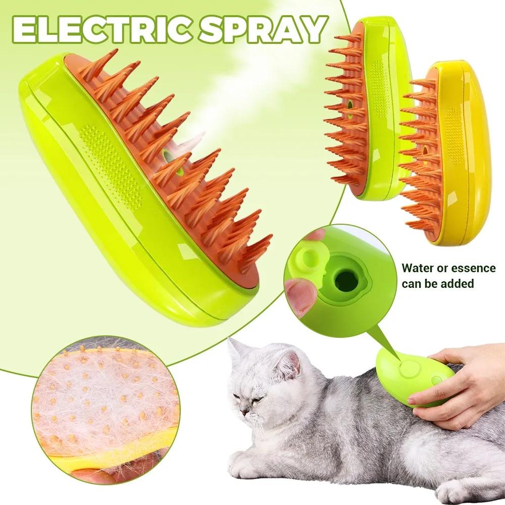 3-in-1 Steamy Pet Grooming Brush