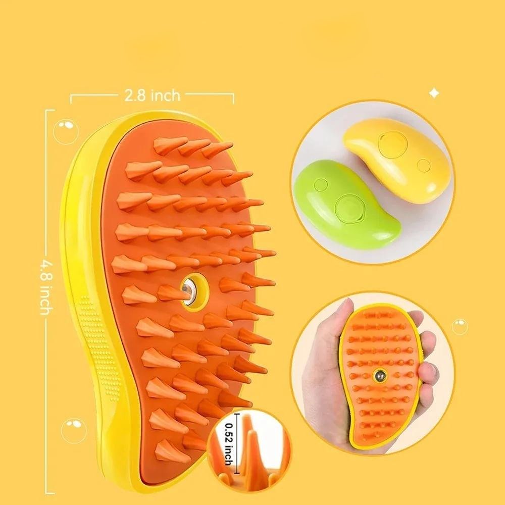 3-in-1 Steamy Pet Grooming Brush