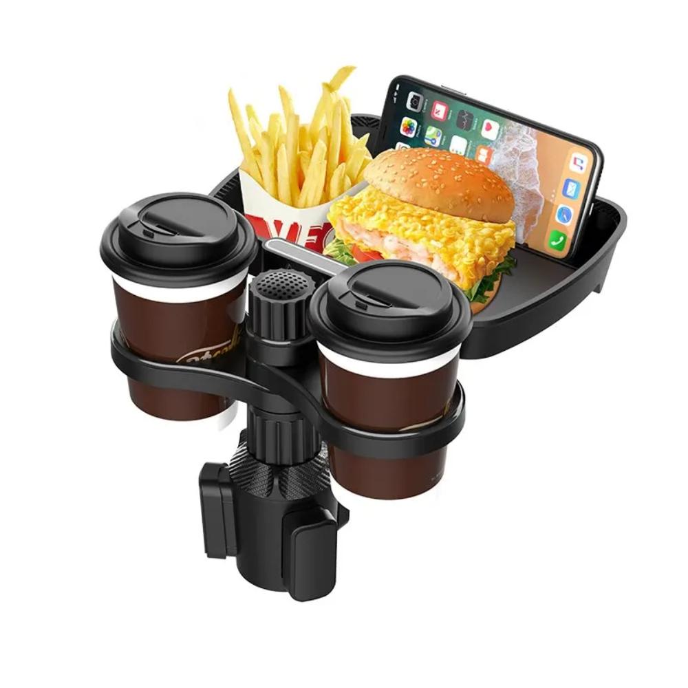 360° Rotating Dual Cup Holder Expander – Maximize Your Car's Beverage Capacity