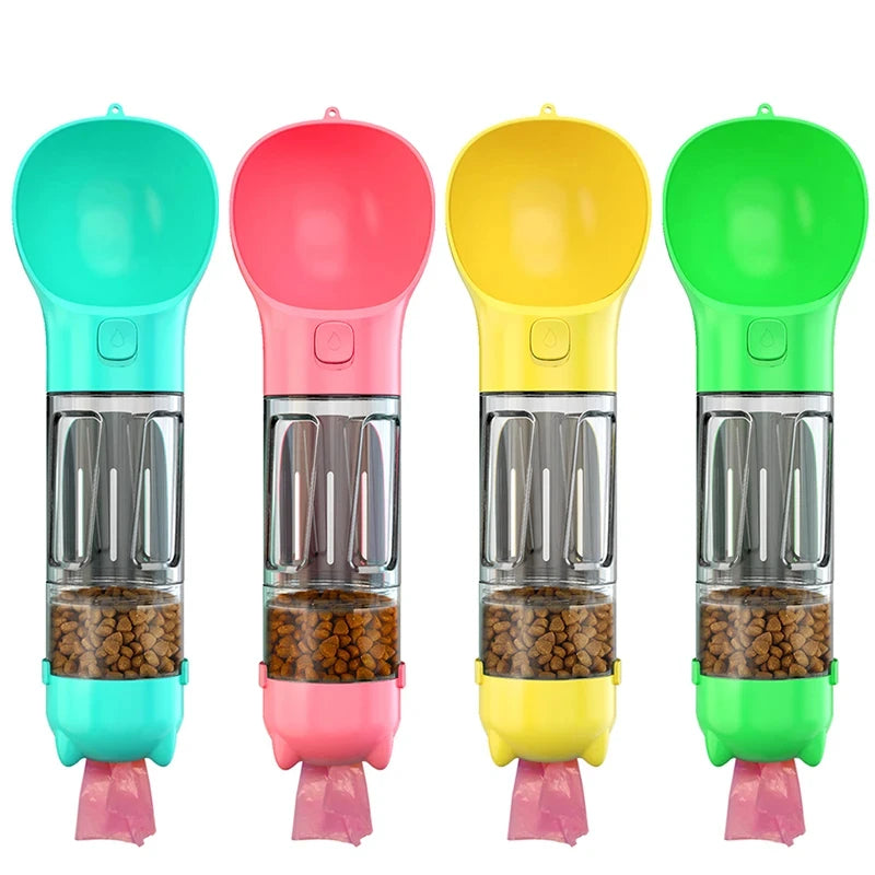 3-in-1 Portable Dog Water Bottle – Hydration, Snacks, and Clean-Up On the Go - Univelve