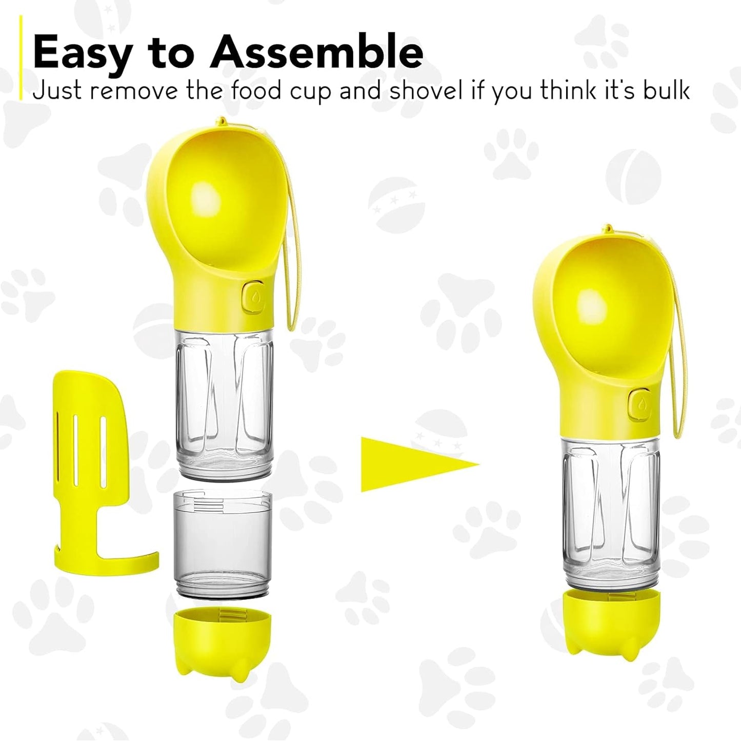 3-in-1 Portable Dog Water Bottle – Hydration, Snacks, and Clean-Up On the Go - Univelve