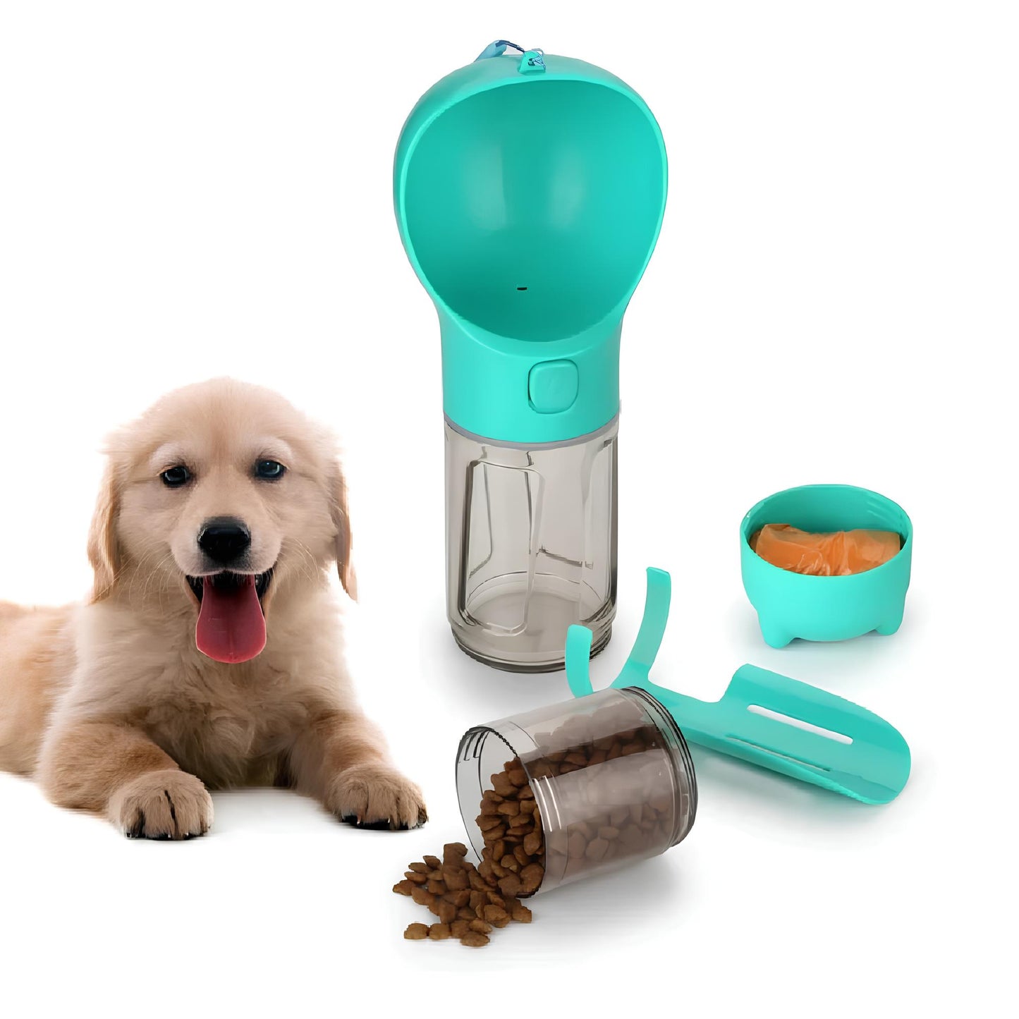 3-in-1 Portable Dog Water Bottle – Hydration, Snacks, and Clean-Up On the Go - Univelve