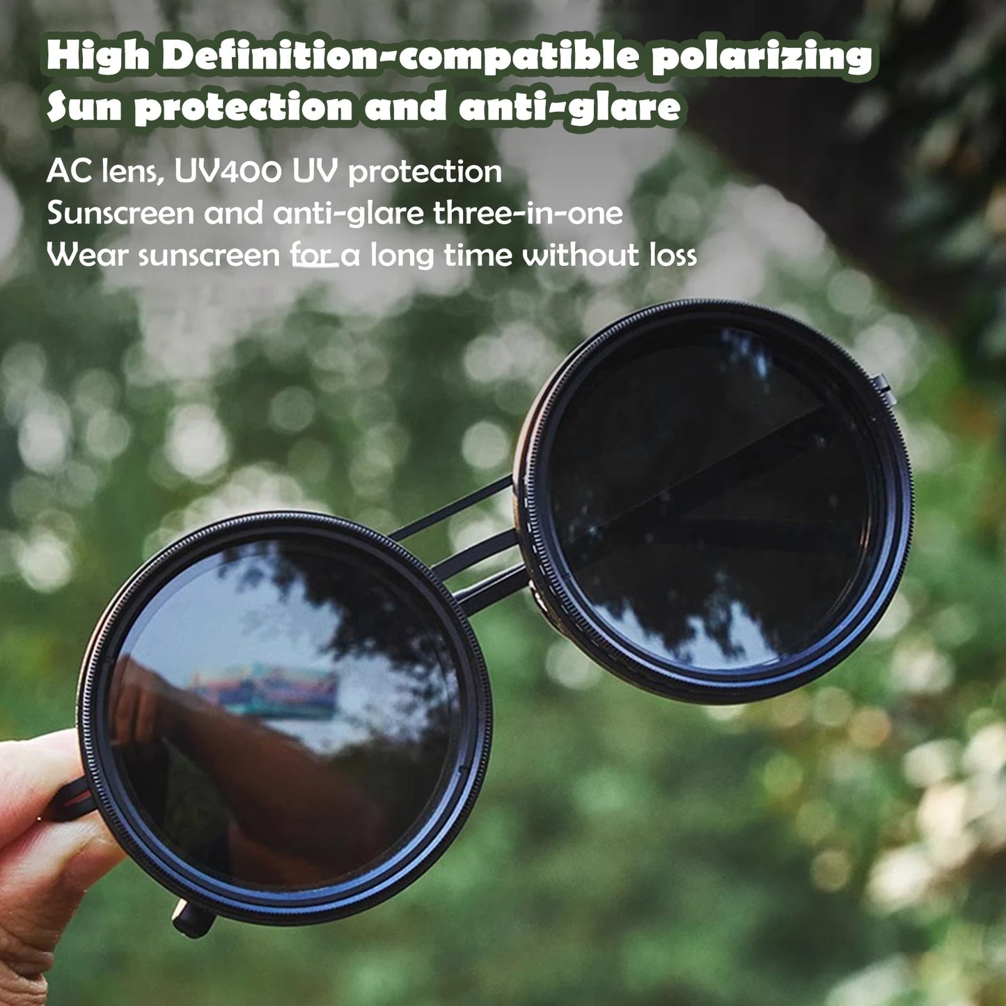 Adjustable Rounded Polarized Sunglasses