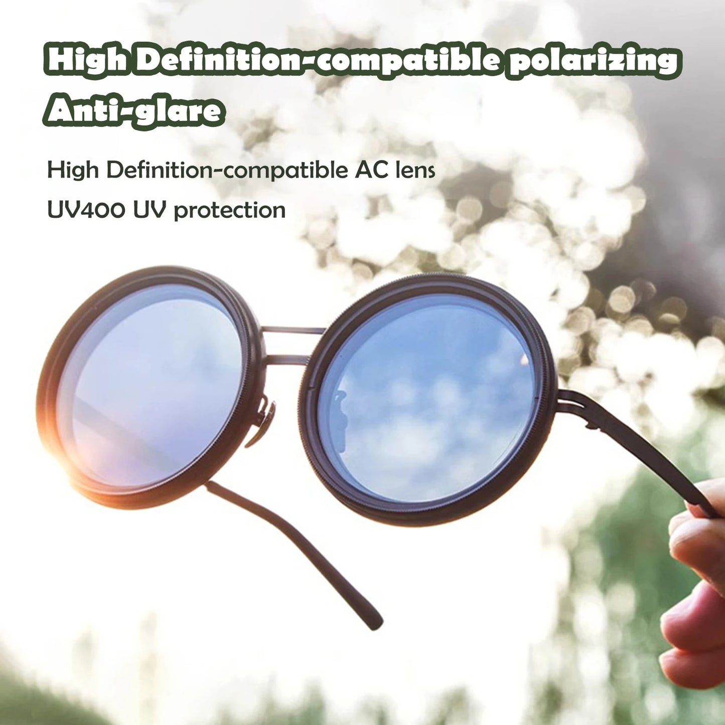Adjustable Rounded Polarized Sunglasses