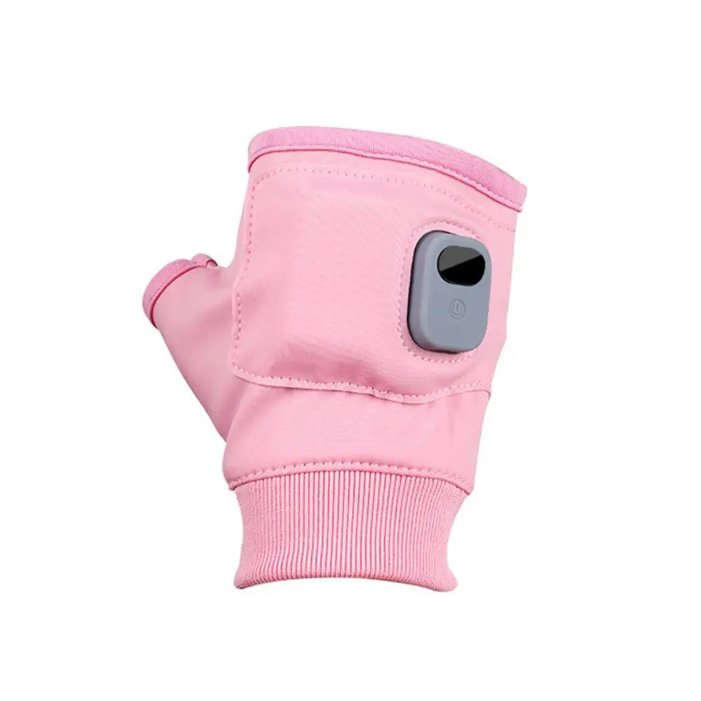 Adjustable USB Heated Fingerless Gloves