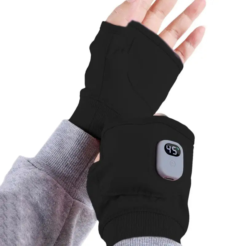 Adjustable USB Heated Fingerless Gloves