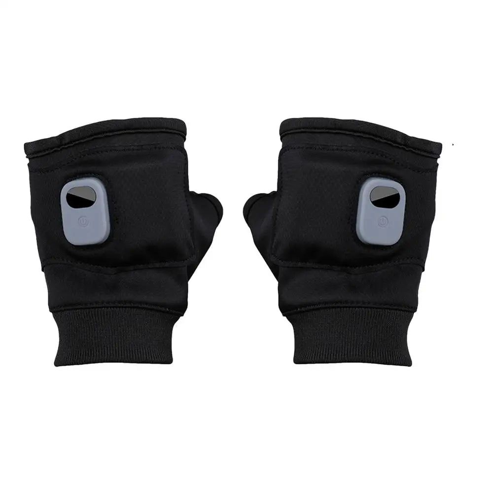 Adjustable USB Heated Fingerless Gloves