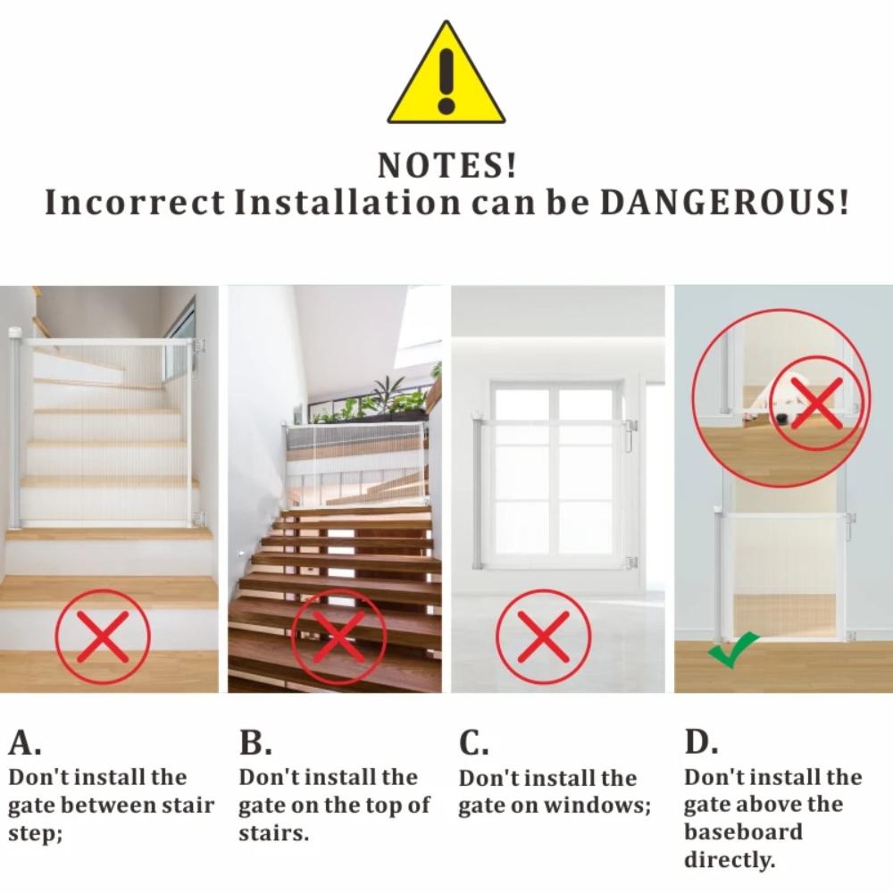 Aluminum Alloy Retractable Stair Gate