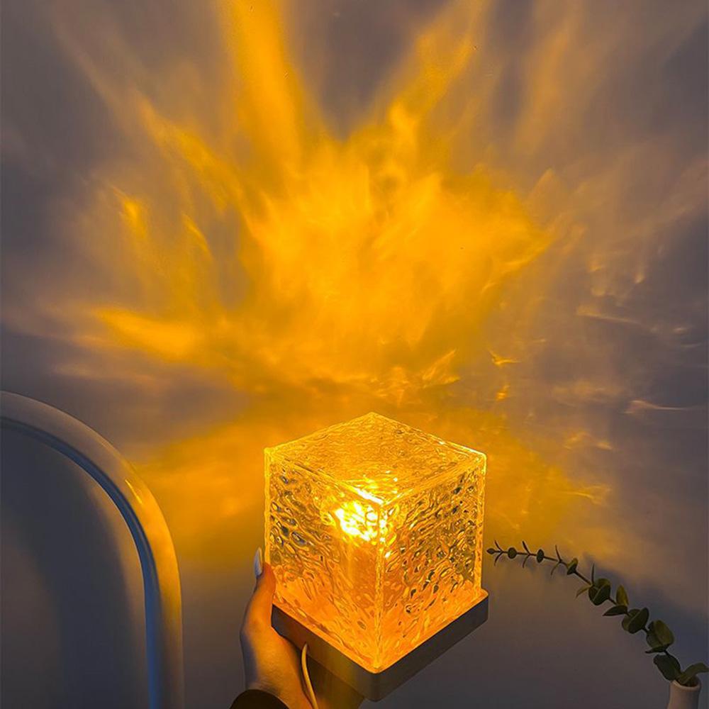 Crystal Lamp Water Ripple Projector – Transform Your Space with Mesmerizing Light Effects