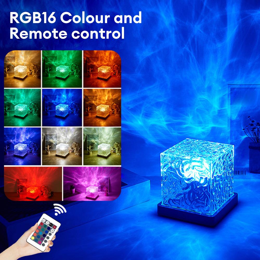Crystal Lamp Water Ripple Projector – Transform Your Space with Mesmerizing Light Effects