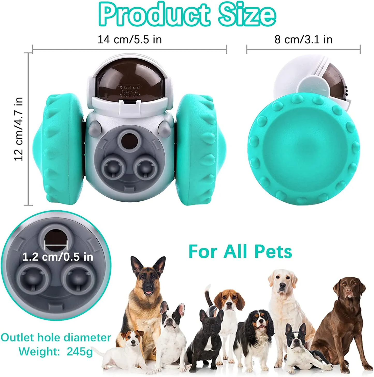 Interactive Pet Food Puzzle Feeder – Engaging Slow-Feed Tumbler Toy - Univelve
