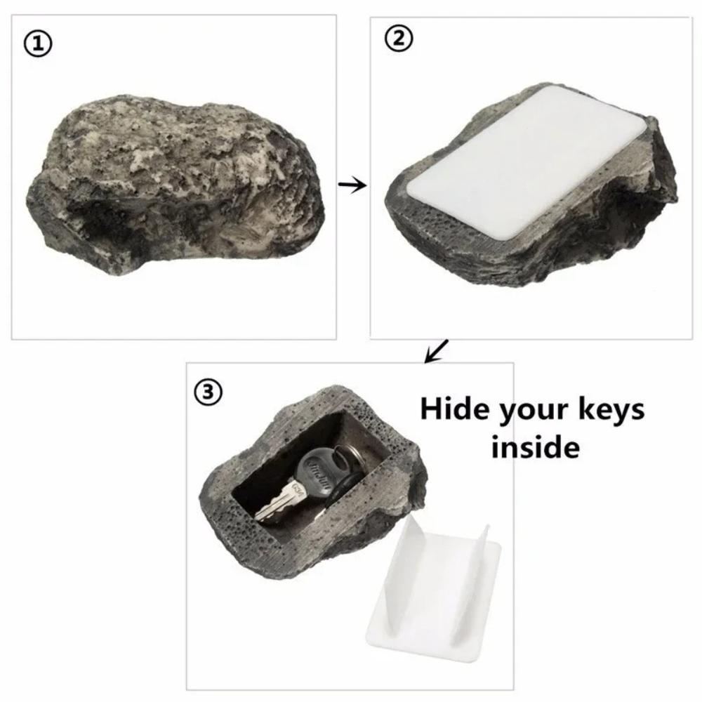 Fake Rock Key Storage Weatherproof Outside Key Hider Stone