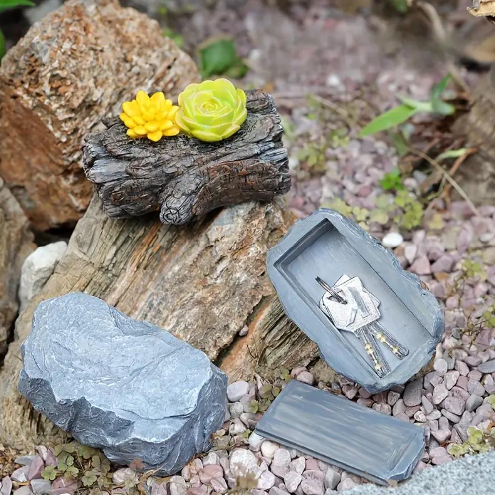 Fake Rock Key Storage Weatherproof Outside Key Hider Stone