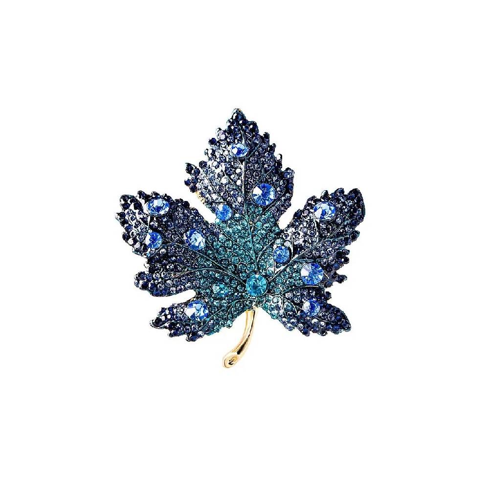 Elegant Crystal Maple Leaf Brooch – Add a Touch of Nature-Inspired Sparkle - Univelve