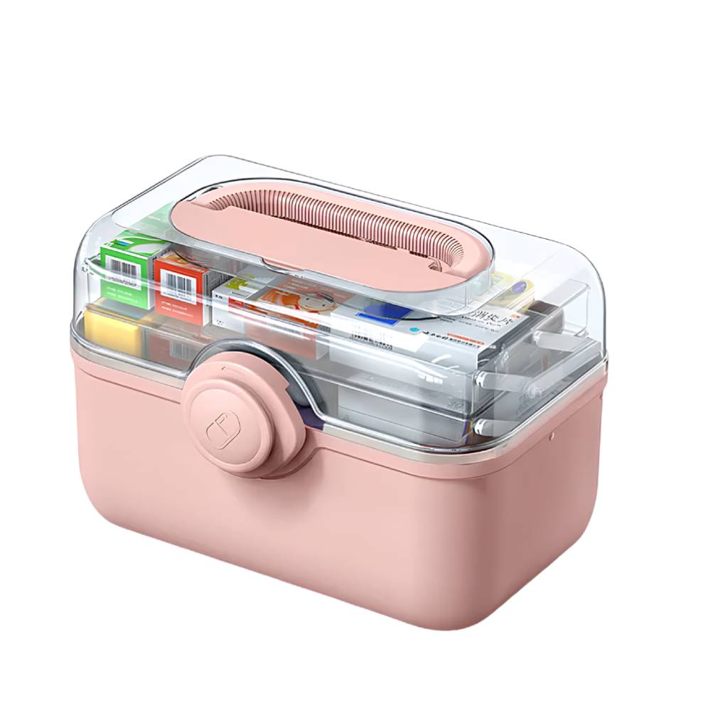 3-Layer Medicine Storage Box – Durable, Portable, and Lockable First Aid Organizer - Univelve