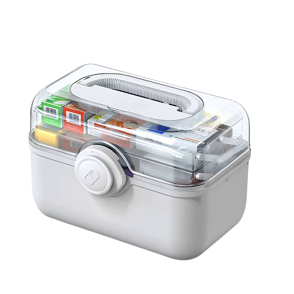 3-Layer Medicine Storage Box – Durable, Portable, and Lockable First Aid Organizer - Univelve