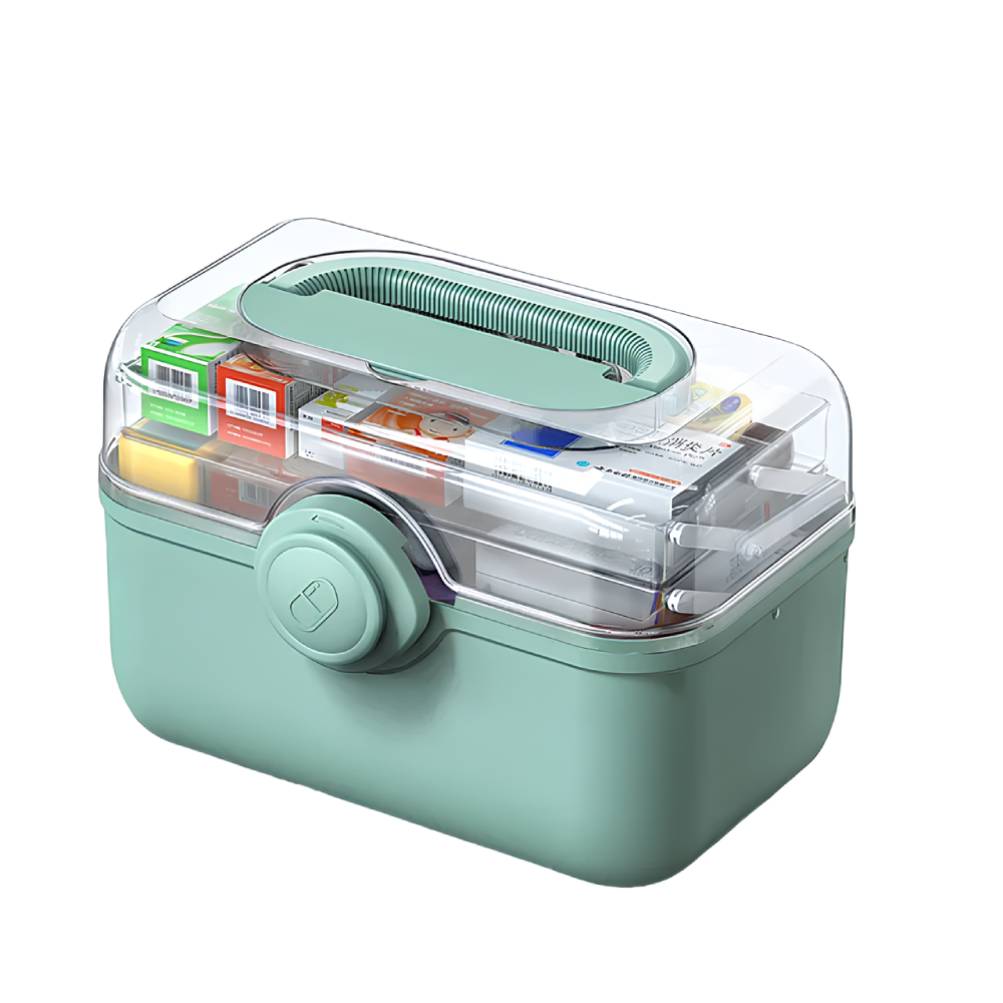 3-Layer Medicine Storage Box – Durable, Portable, and Lockable First Aid Organizer - Univelve