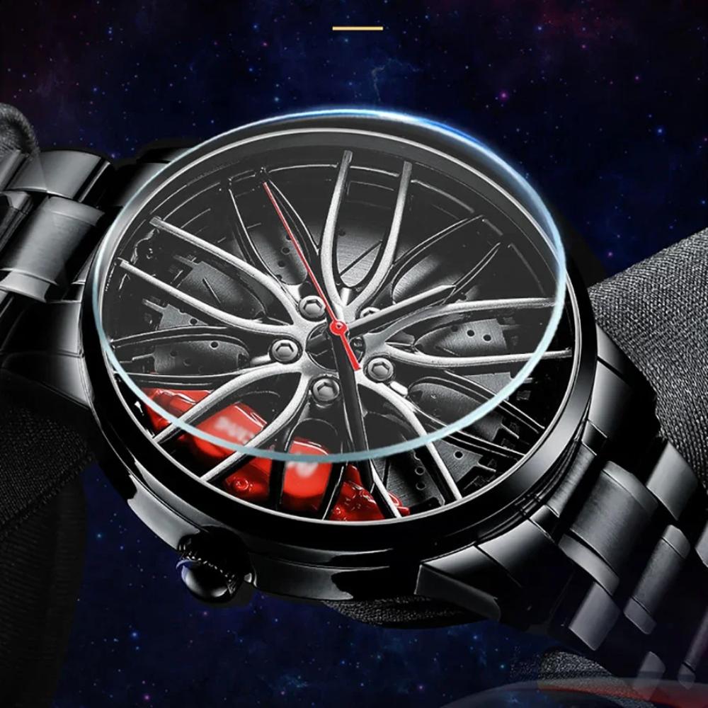 Men’s Sports Car Wheel Design Watch