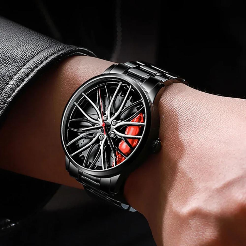 Men’s Sports Car Wheel Design Watch