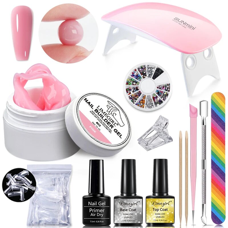Nail Gel Extension Set-Manicure Kit with LED Lamp - Univelve