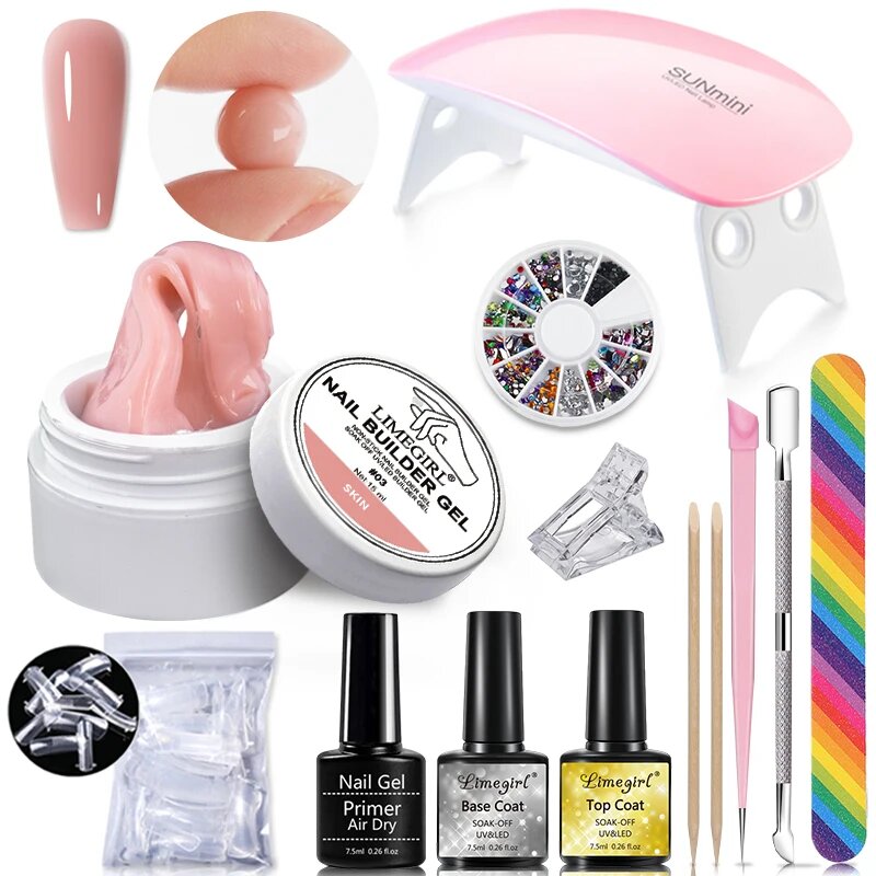 Nail Gel Extension Set-Manicure Kit with LED Lamp - Univelve