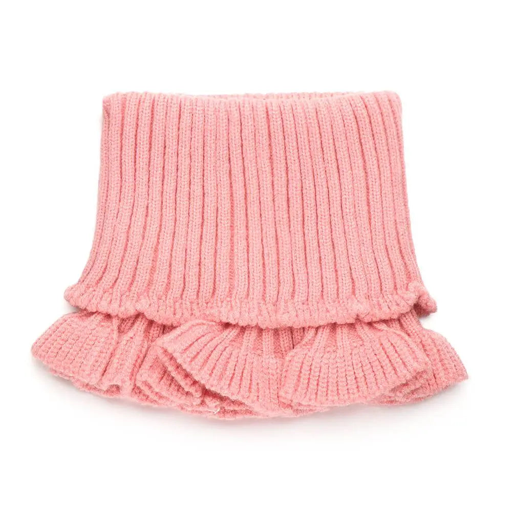 Elegant Knitted Neck Warmer with Ruffle Details – Detachable Turtleneck Collar - Univelve