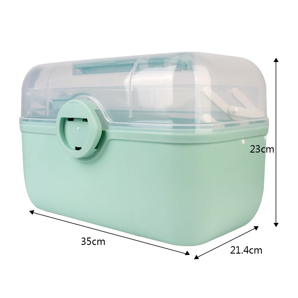 3-Layer Medicine Storage Box – Durable, Portable, and Lockable First Aid Organizer - Univelve