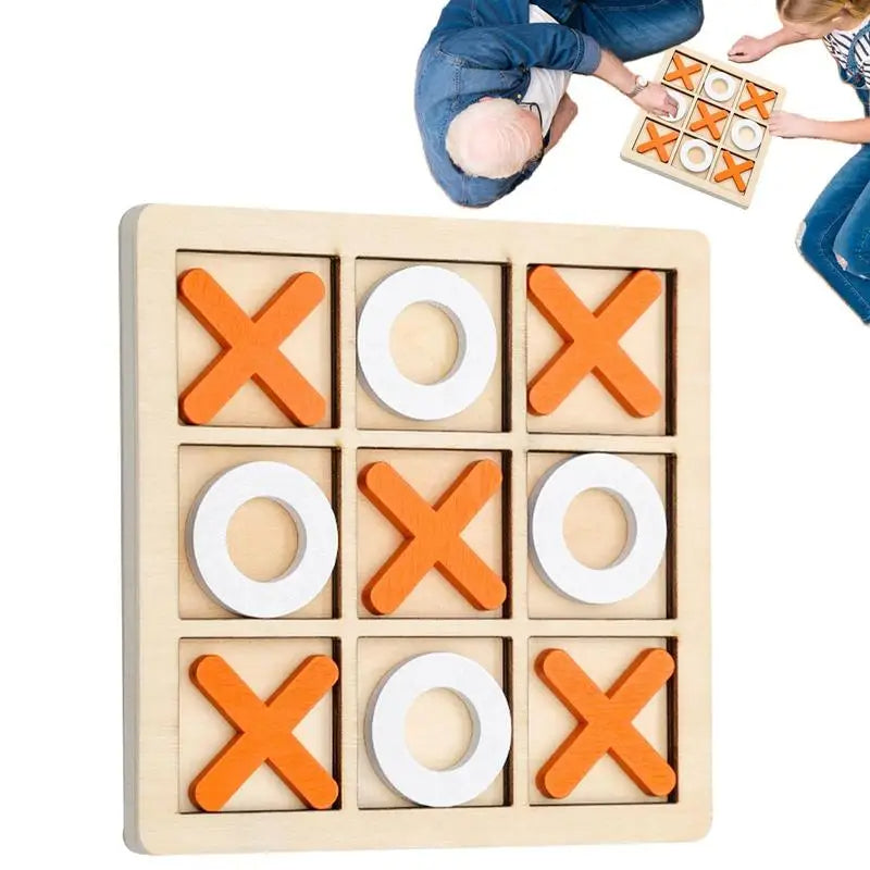 Classic Wooden Tic-Tac-Toe Board Game – Timeless Fun for All Ages - Univelve