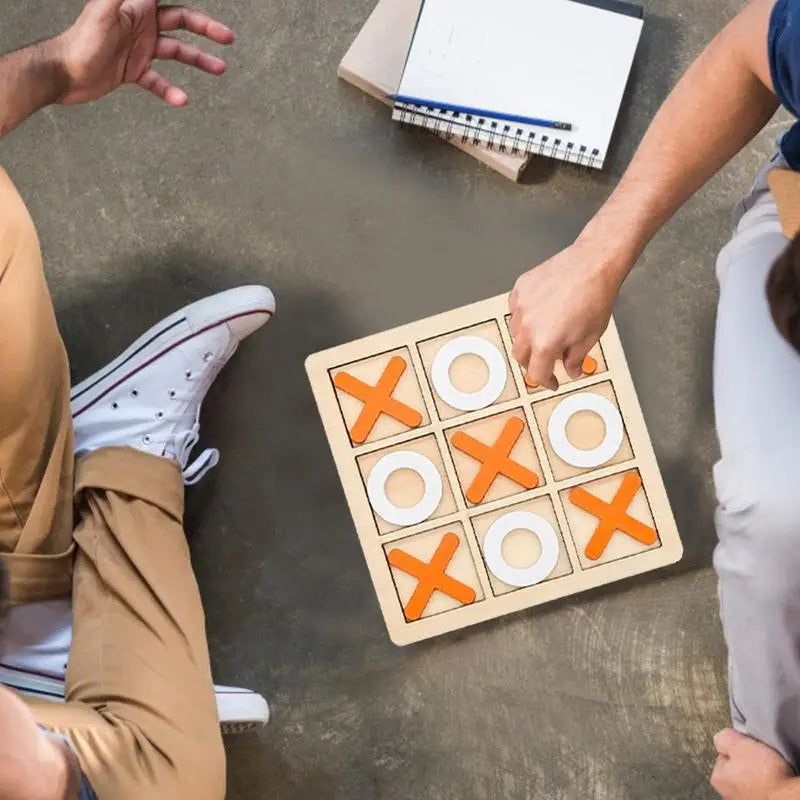 Classic Wooden Tic-Tac-Toe Board Game – Timeless Fun for All Ages - Univelve