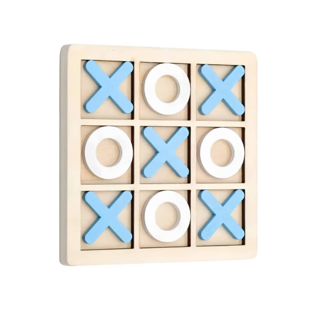 Classic Wooden Tic-Tac-Toe Board Game – Timeless Fun for All Ages - Univelve