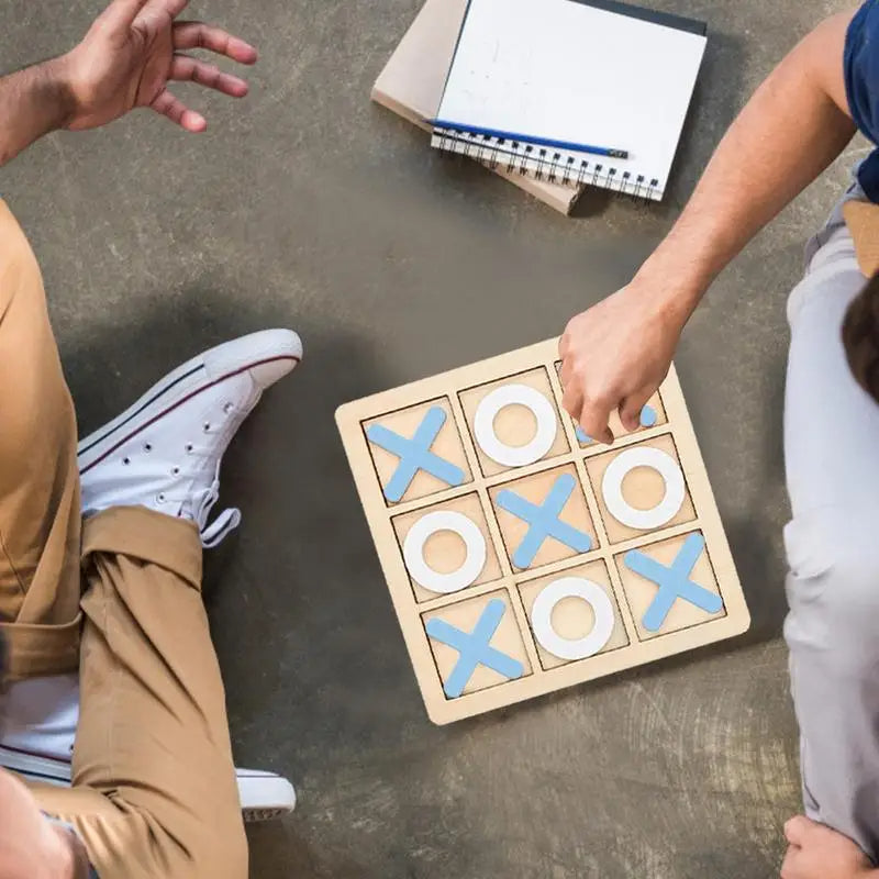 Classic Wooden Tic-Tac-Toe Board Game – Timeless Fun for All Ages - Univelve