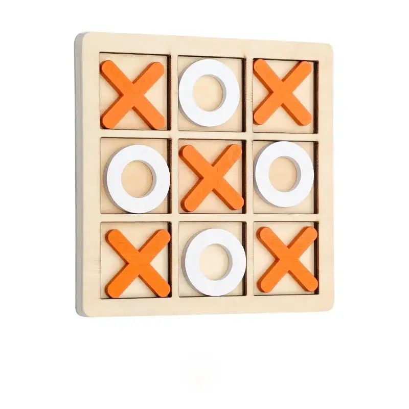 Classic Wooden Tic-Tac-Toe Board Game – Timeless Fun for All Ages - Univelve