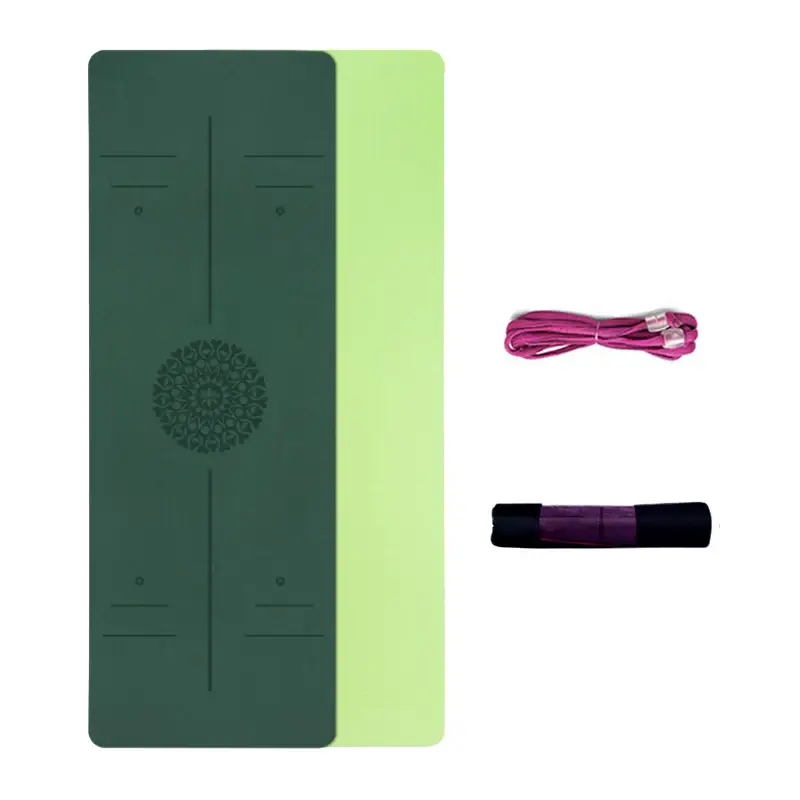 Yoga mat double layer home gym with tying rope and carry bag - Univelve