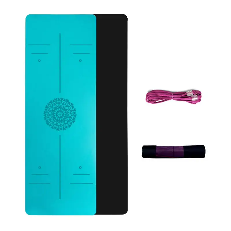 Yoga mat double layer home gym with tying rope and carry bag - Univelve