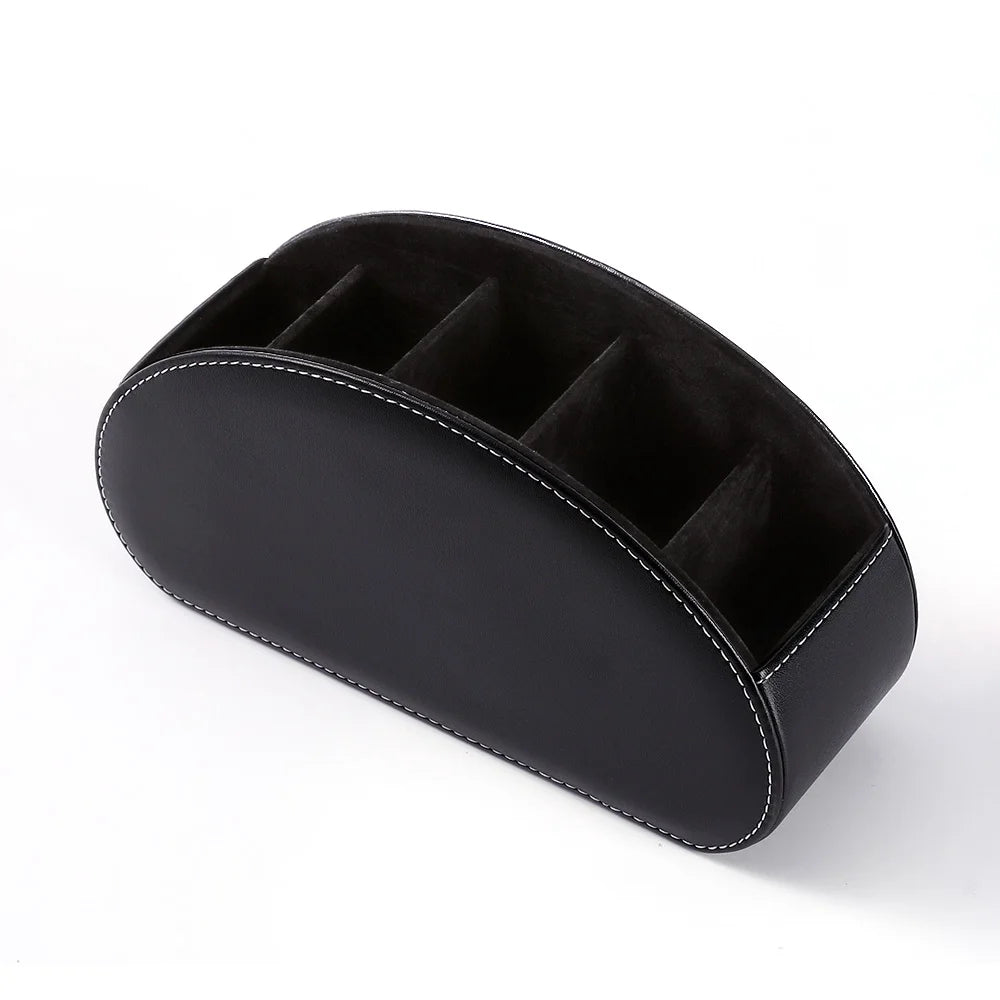 Elegant 5-Grid Leather Storage Box – Organize with Style and Sophistication - Univelve