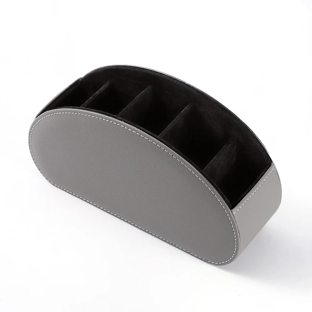Elegant 5-Grid Leather Storage Box – Organize with Style and Sophistication - Univelve