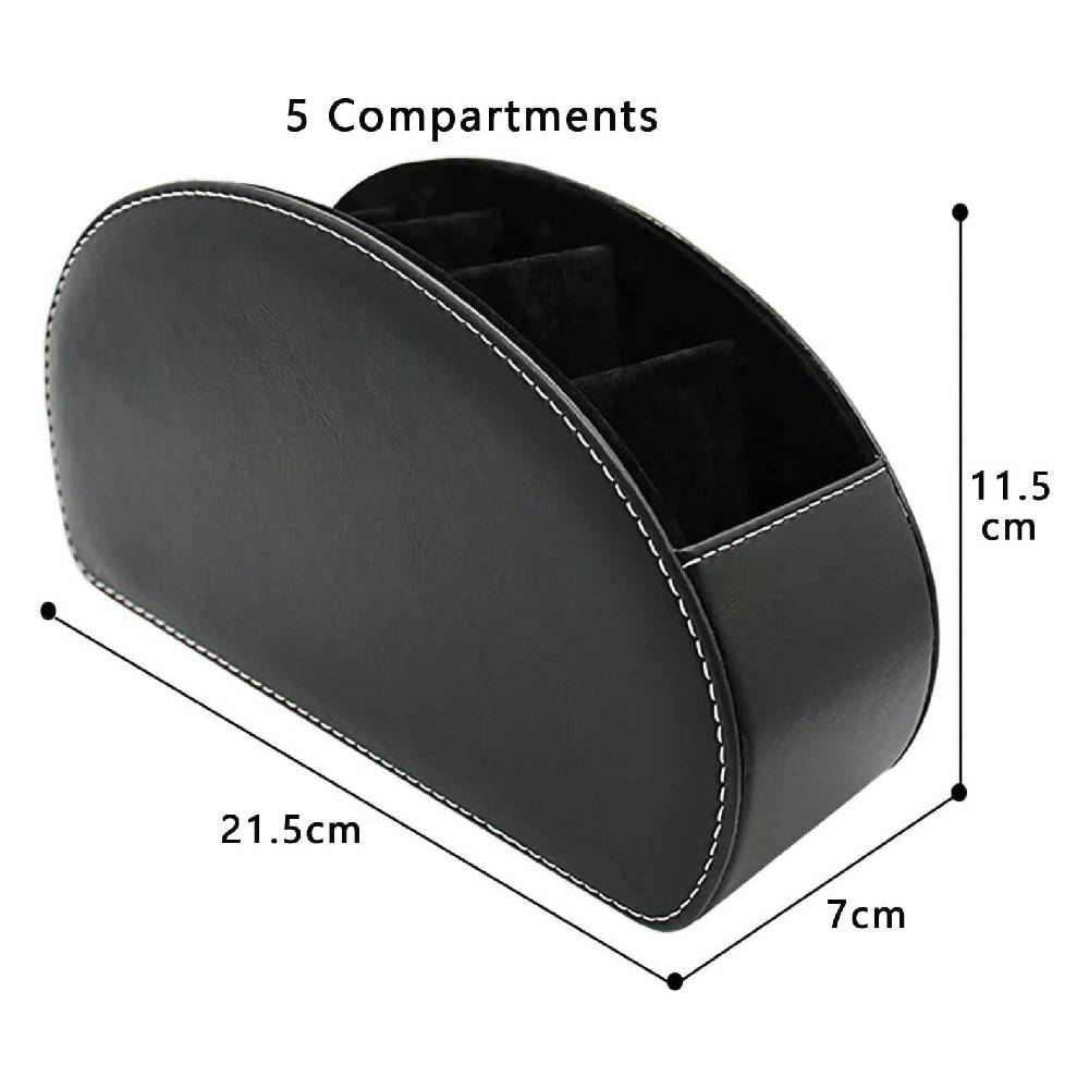 Elegant 5-Grid Leather Storage Box – Organize with Style and Sophistication - Univelve
