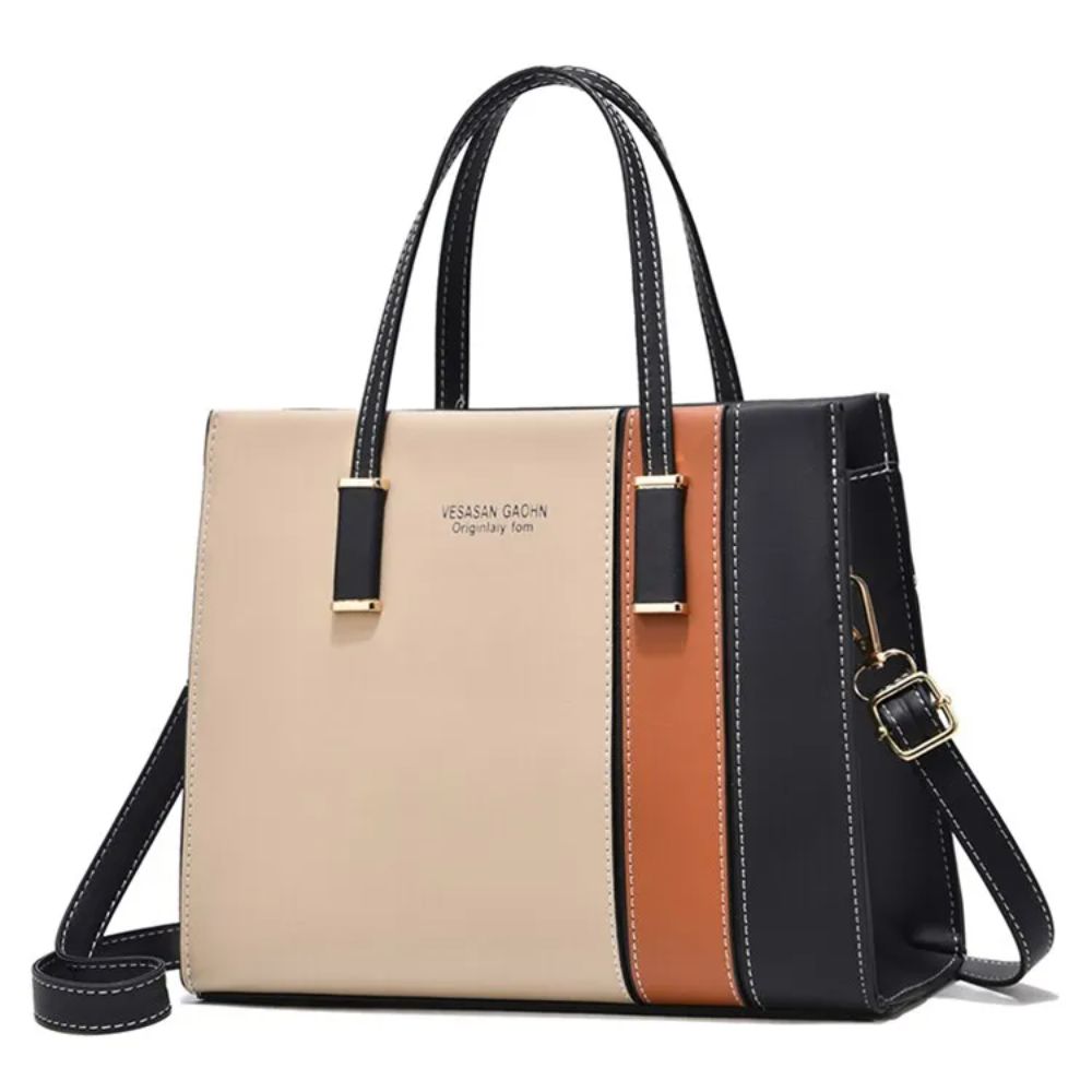 Chic Patchwork PU Leather Handbag – Versatile Style for Every Occasion - Univelve
