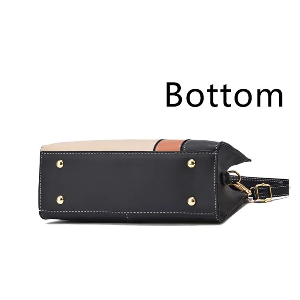 Chic Patchwork PU Leather Handbag – Versatile Style for Every Occasion - Univelve