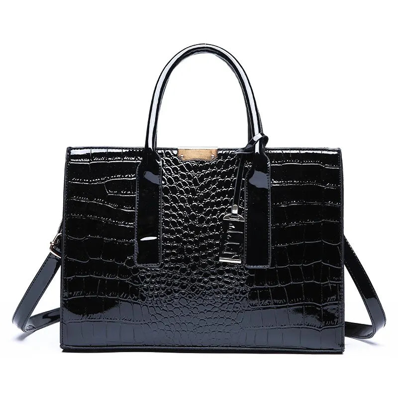 Women's croc print purse - Faux crocodile leather bag - Univelve