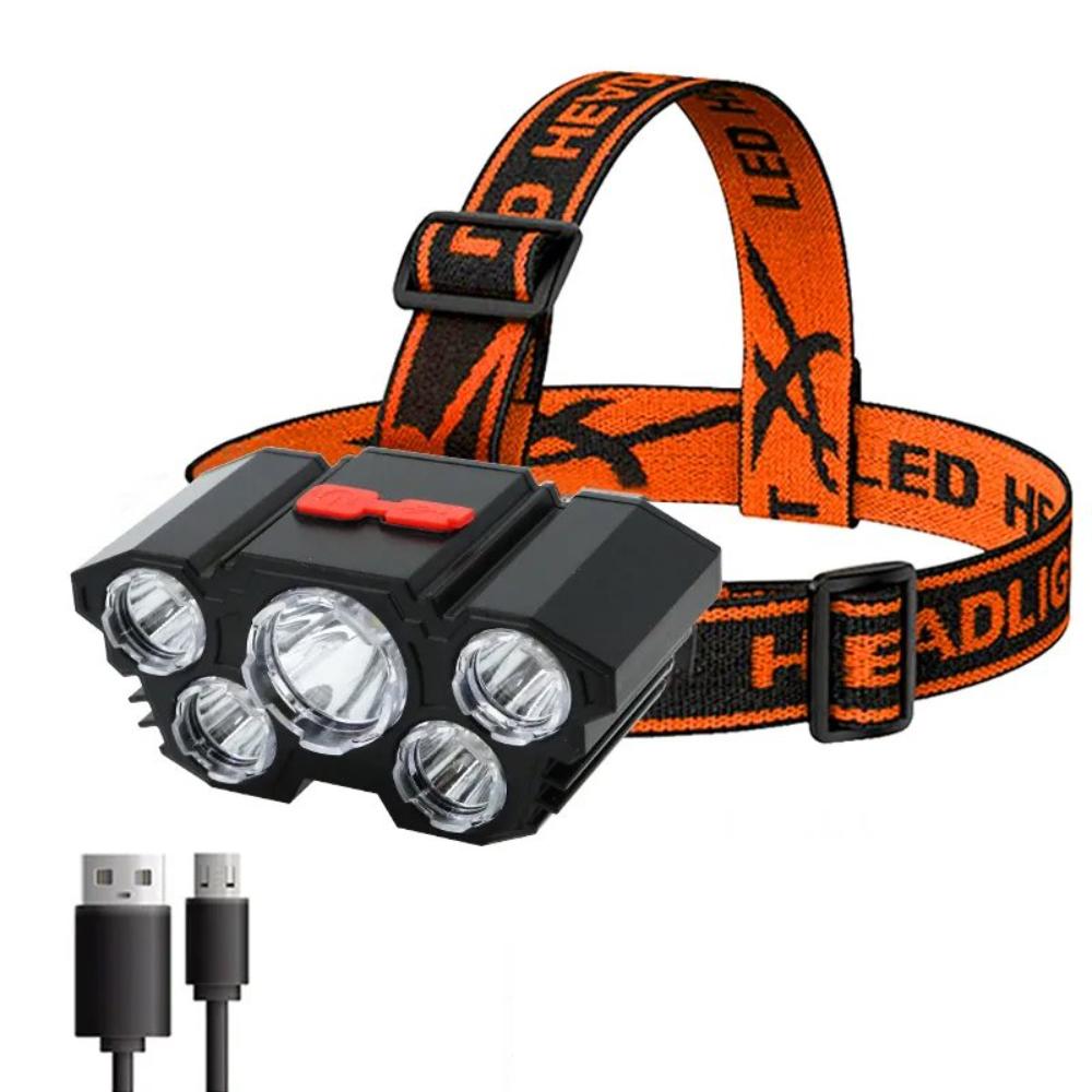 5-LED Rechargeable Headlamp – Illuminate Your Adventures