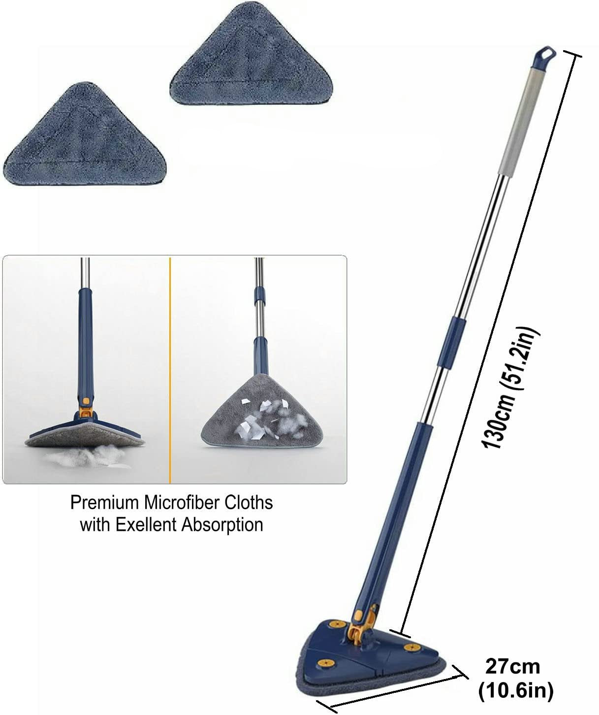 360° Rotating Triangle Mop – Reach Every Corner with Ease - Univelve