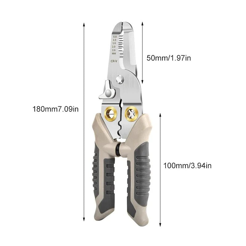 6-in-1 Multifunctional Wire Stripper and Crimping Pliers – Your Ultimate Electrical Tool - Univelve