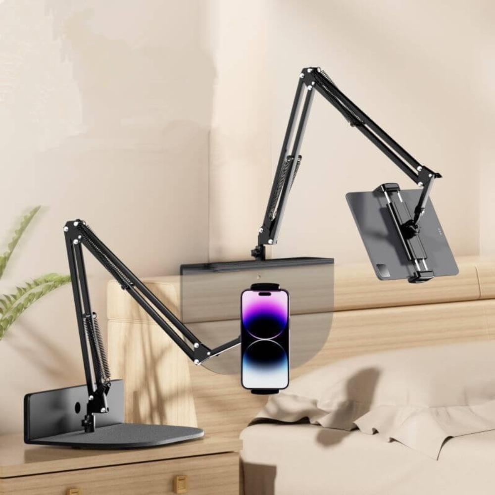 Adjustable Long Arm Metal Phone & Tablet Holder