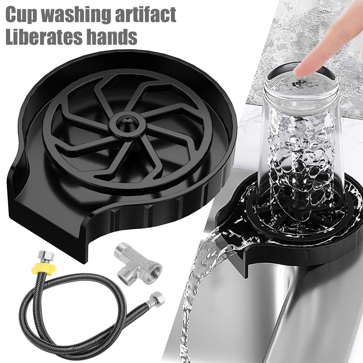 Automatic Cup Washer – High-Pressure Glass Rinser for Your Kitchen Sink - Univelve