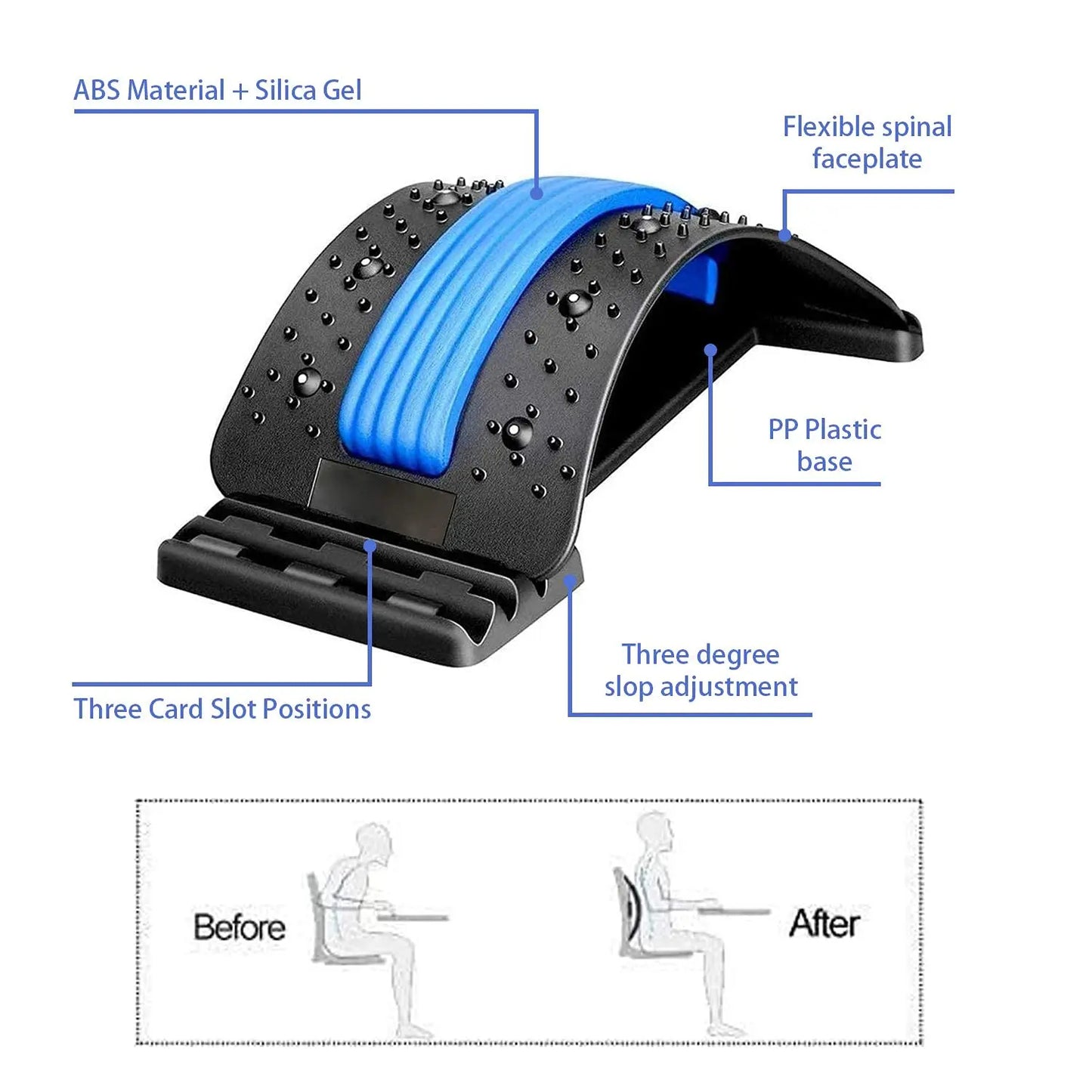 Adjustable Back Stretcher – Multi-Level Lumbar Relief for a Healthy Spine - Univelve