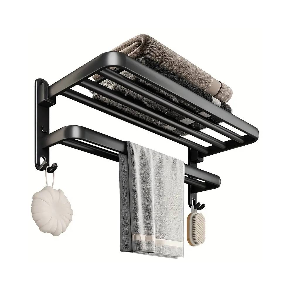 Double Layer Wall Towel Rack – Stylish and Space-Saving Bathroom Solution - Univelve