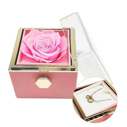 Eternal Rose Box with Hidden Necklace - Gift Box